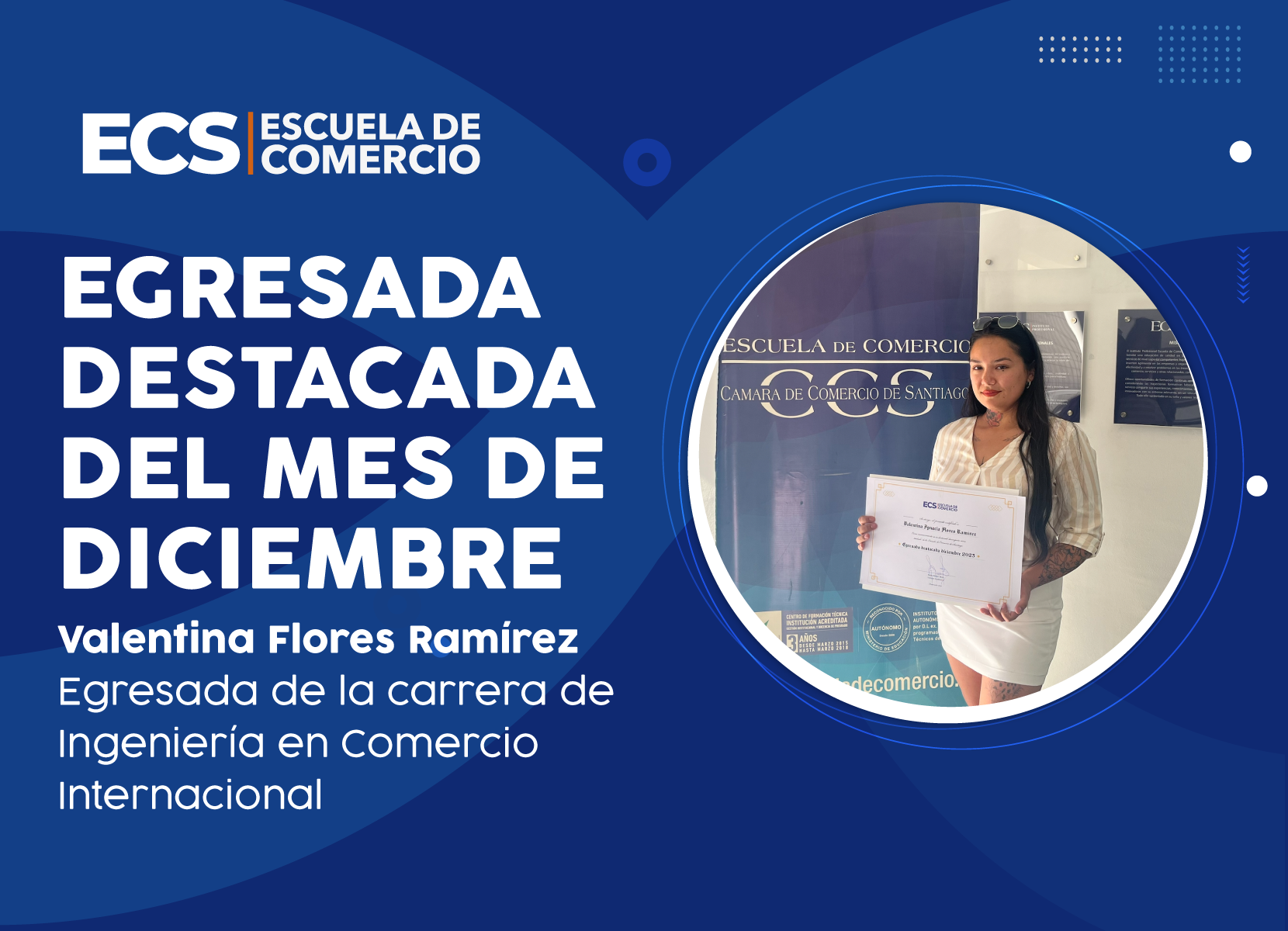 Egresada Valentina Flores ECS