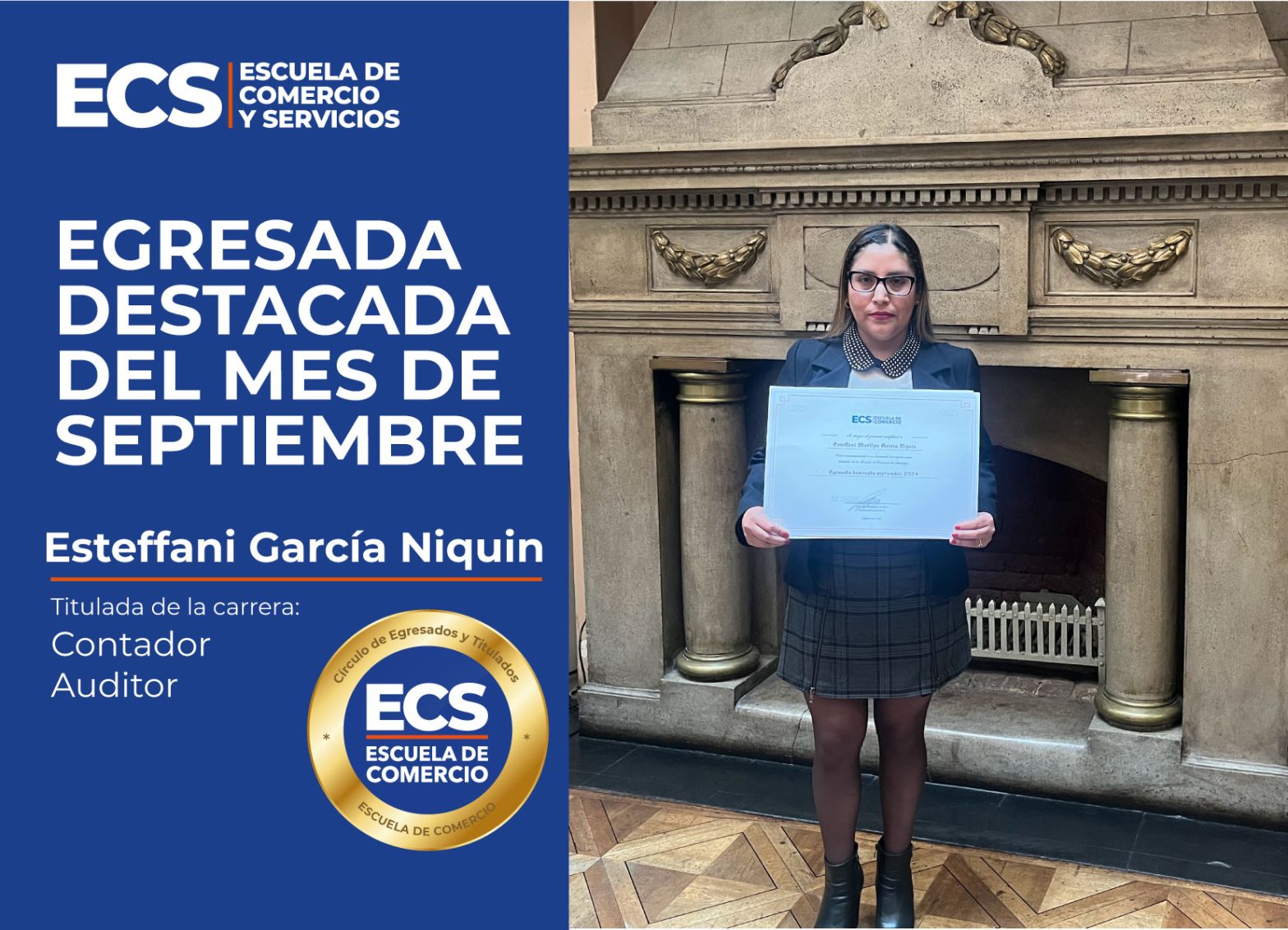 Esteffani García Niquin. Egresada destacada
